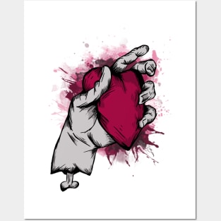 Heart in my hand Posters and Art